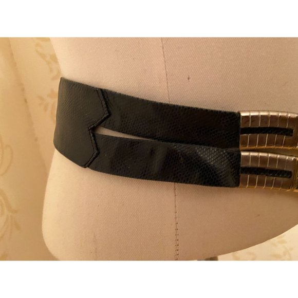 Judith Leiber Patent Black Leather Belt main image 4